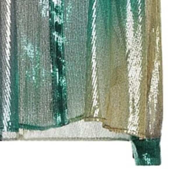 Callie Lives Ombre Future: Marco Bologna Sequin Metallic Button Up Shirt Large - Picture 5 of 5